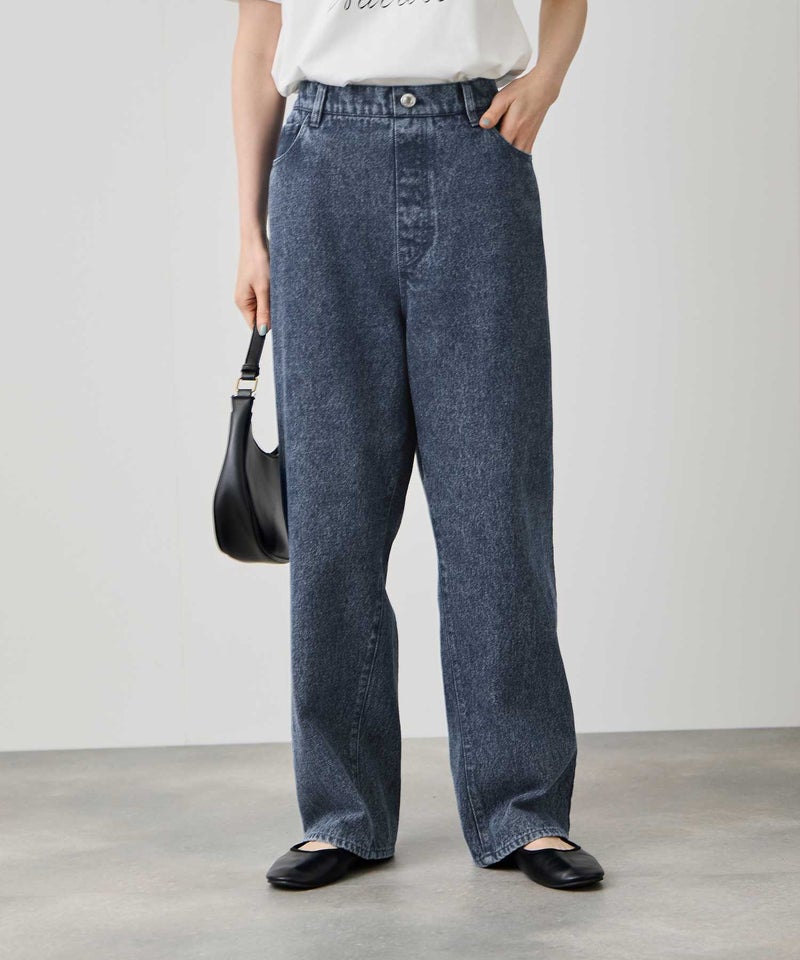 Idnes  デニムイージーカーブパンツ レディース商品画像-1