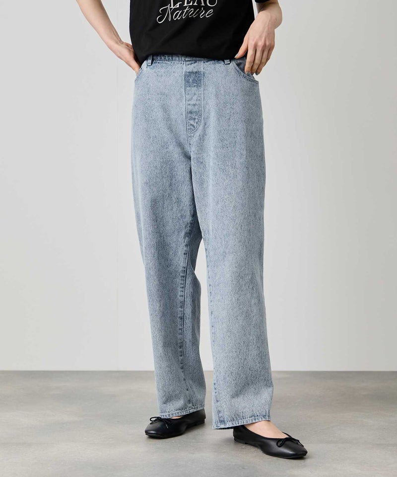 Idnes  デニムイージーカーブパンツ レディース商品画像-2