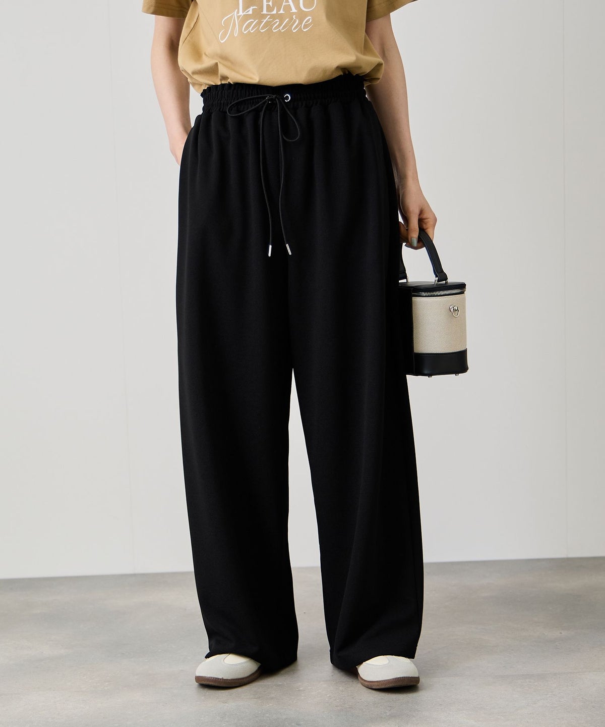 Idnes ジョーゼットカーブパンツ レディース