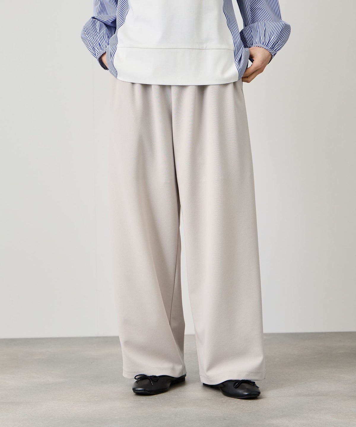 Idnes ジョーゼットカーブパンツ レディース