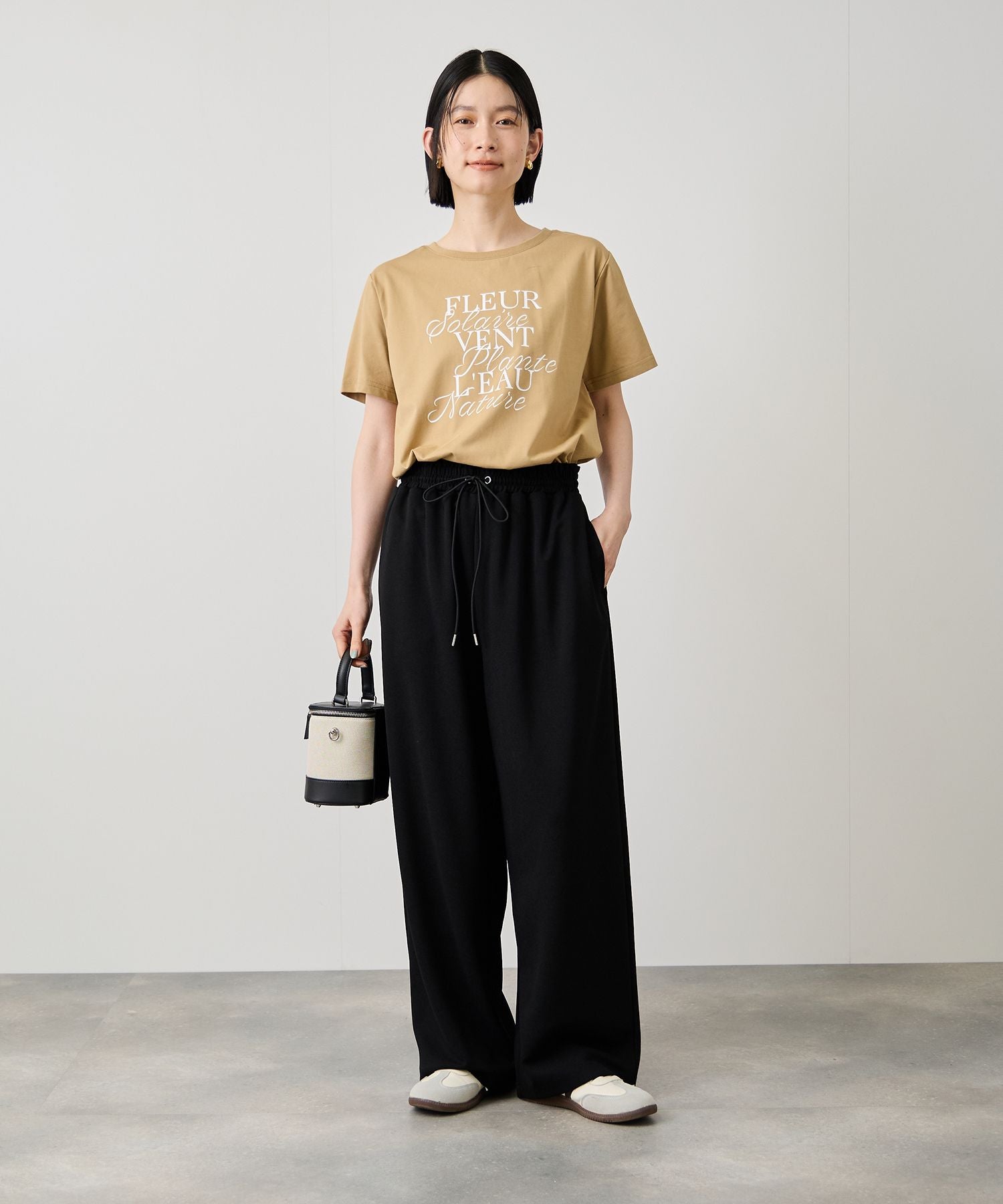 Idnes ジョーゼットカーブパンツ レディース