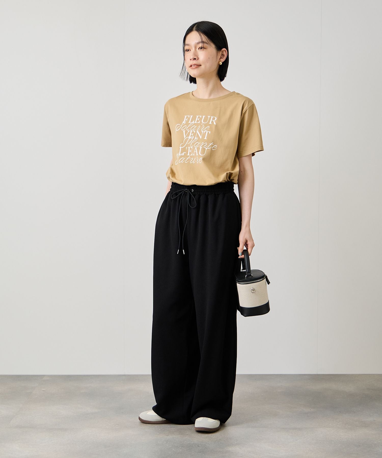 Idnes ジョーゼットカーブパンツ レディース