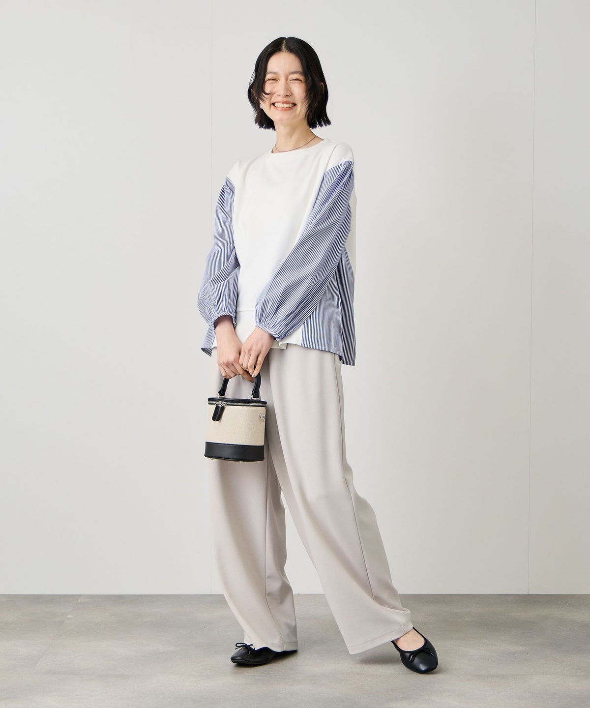 Idnes ジョーゼットカーブパンツ レディース