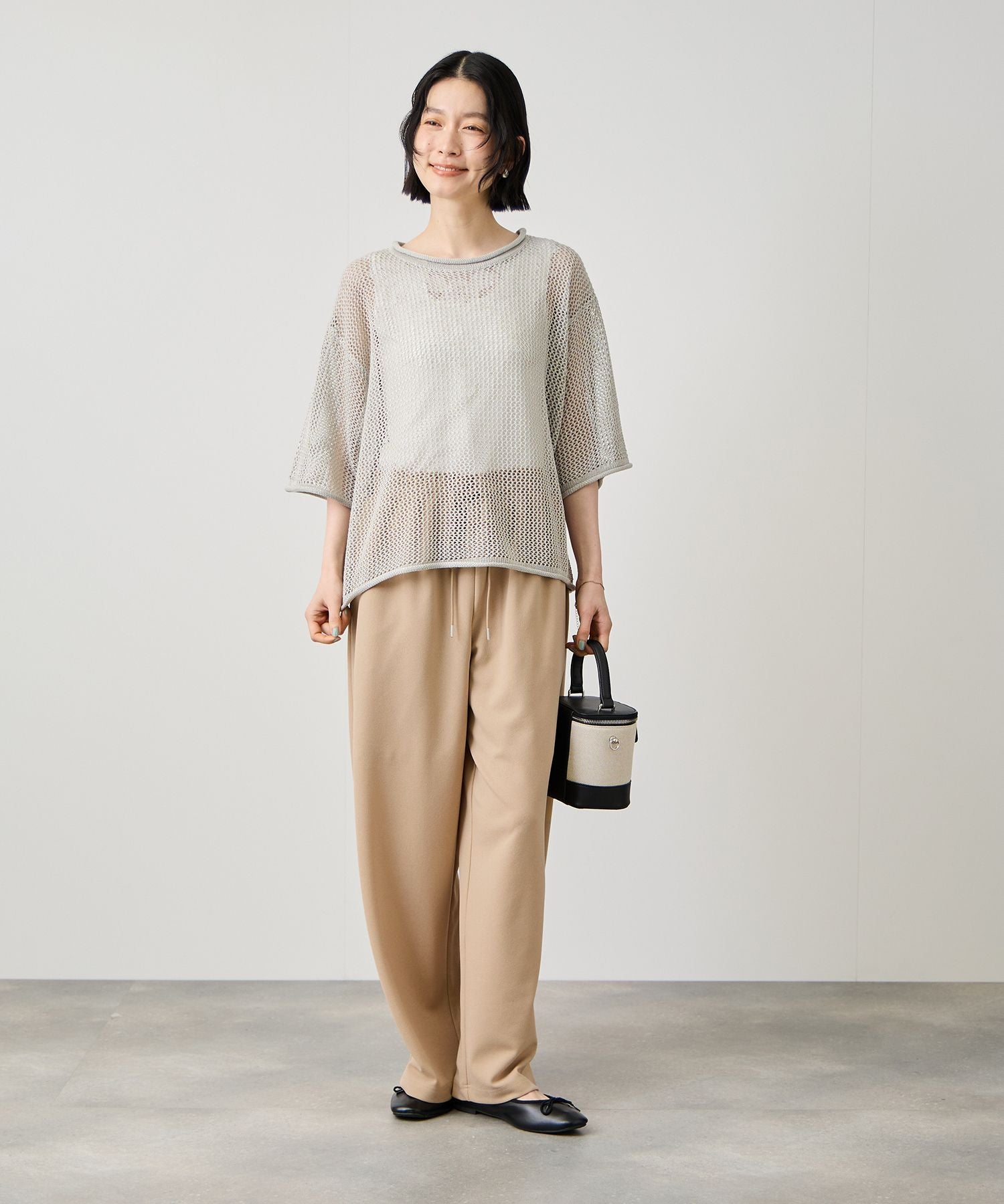 Idnes ジョーゼットカーブパンツ レディース
