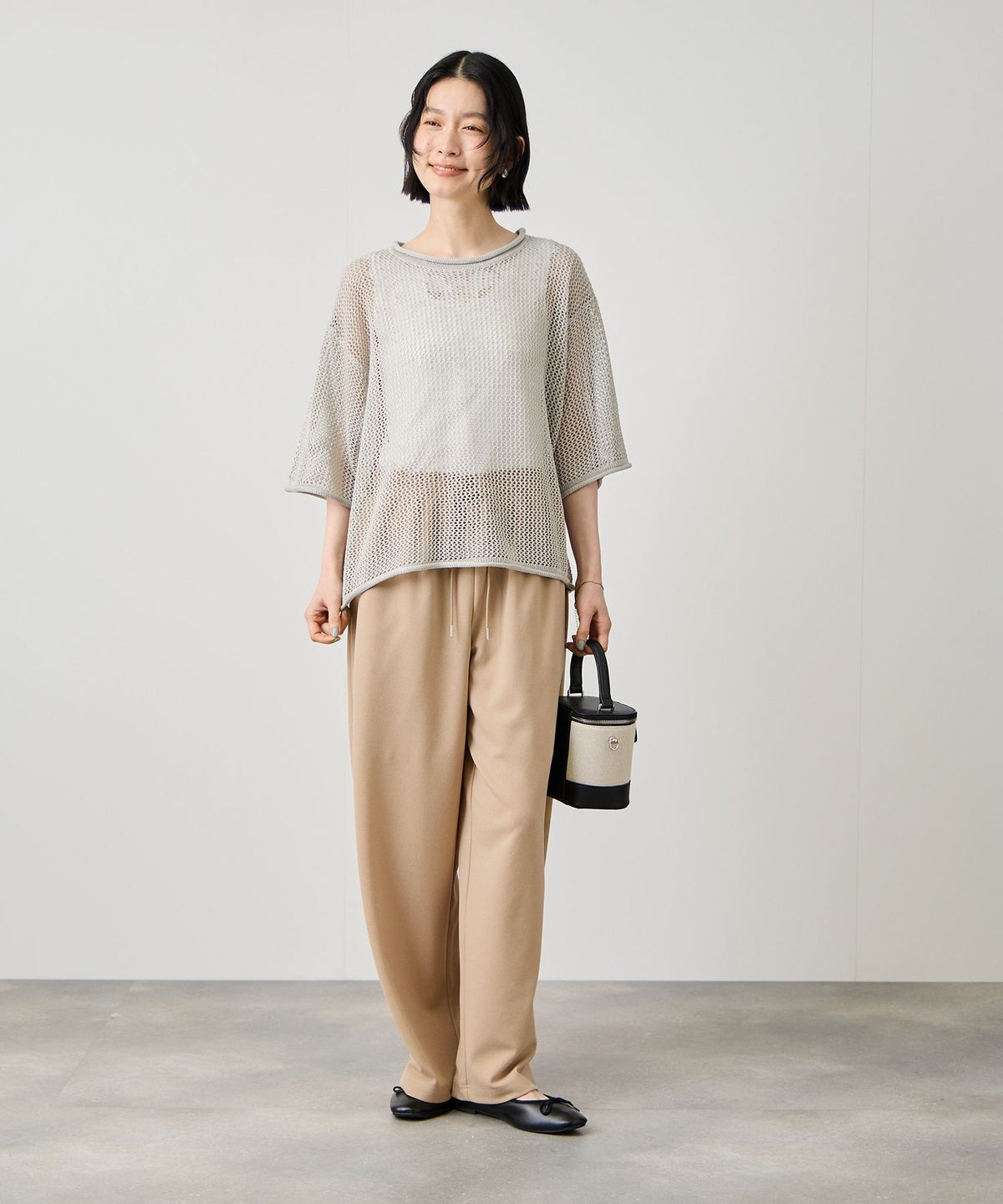 Idnes ジョーゼットカーブパンツ レディース