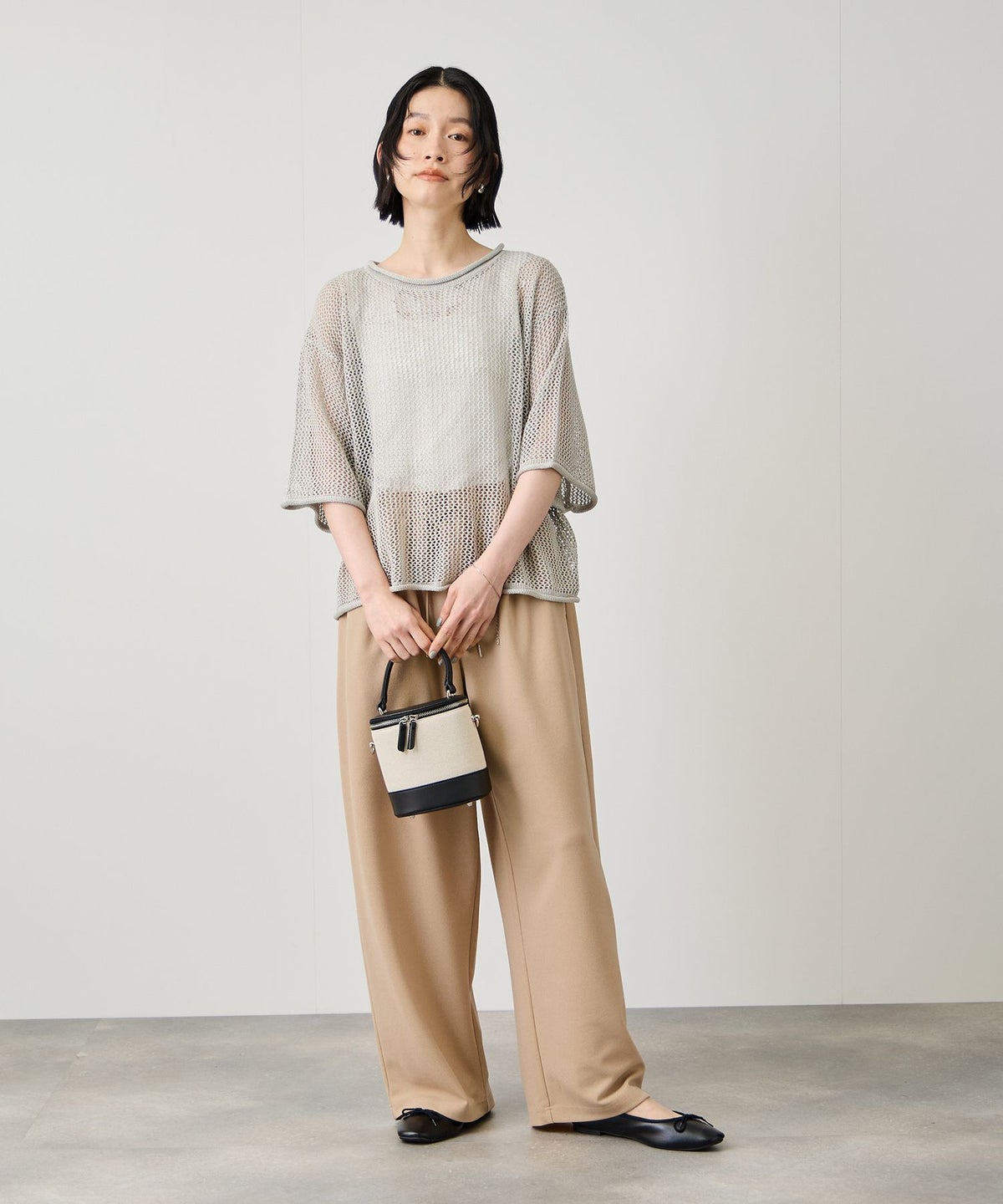 Idnes ジョーゼットカーブパンツ レディース