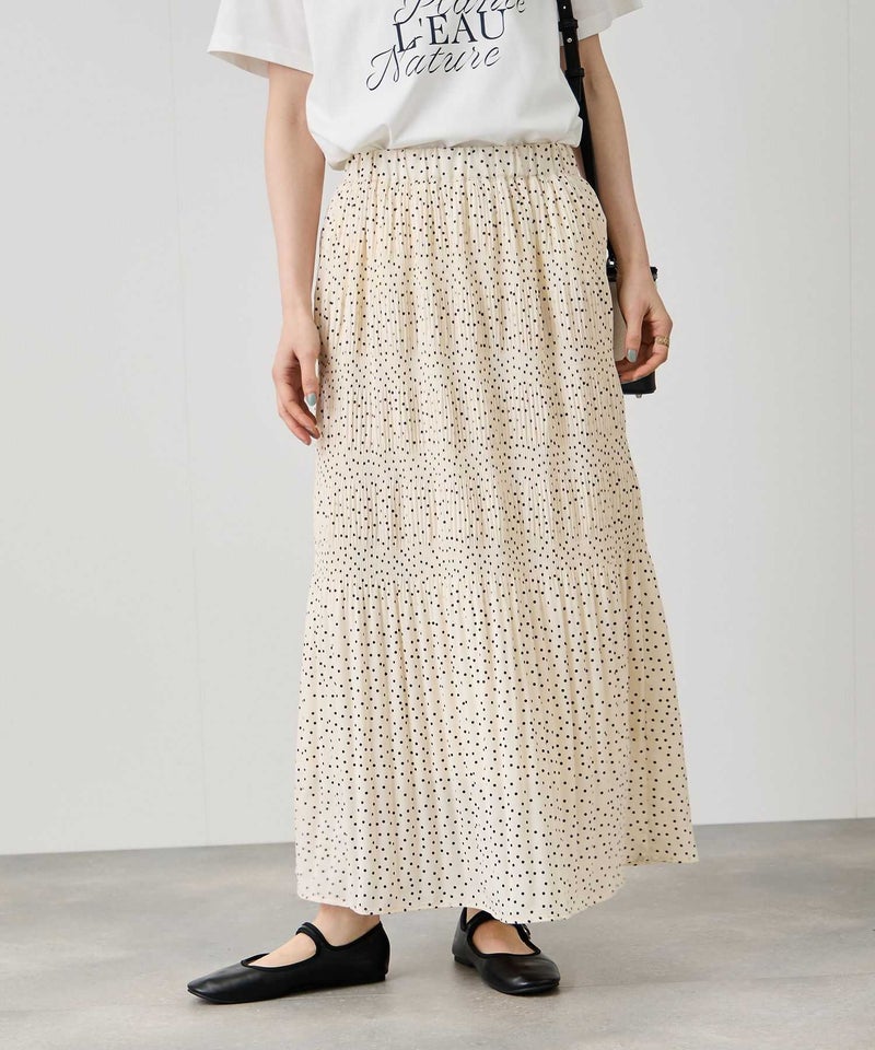 Idnes マジョリカプリーツ フレアスカート レディース商品画像-1