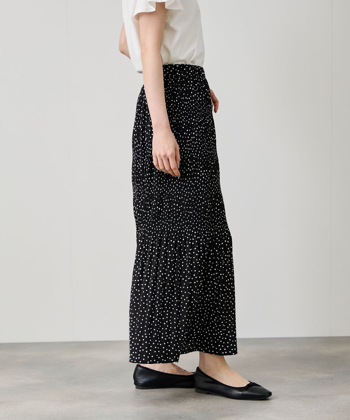 Idnes マジョリカプリーツ フレアスカート レディース