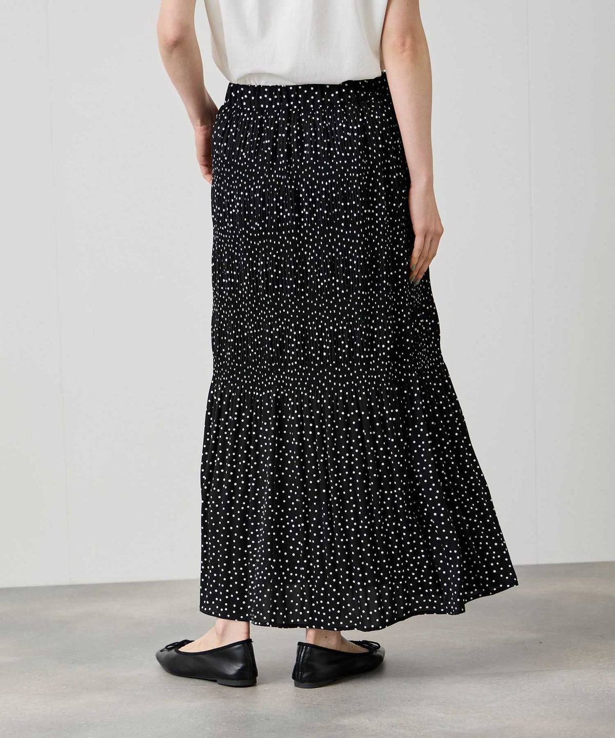 Idnes マジョリカプリーツ フレアスカート レディース