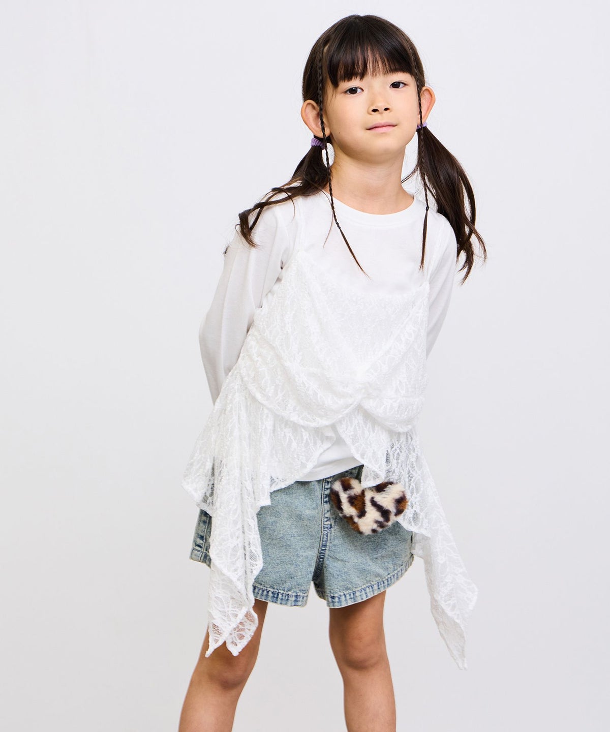 RICH MIX イヘレムキャミソール×ロングTシャツ アンサンブル キッズ メール便 対応商品