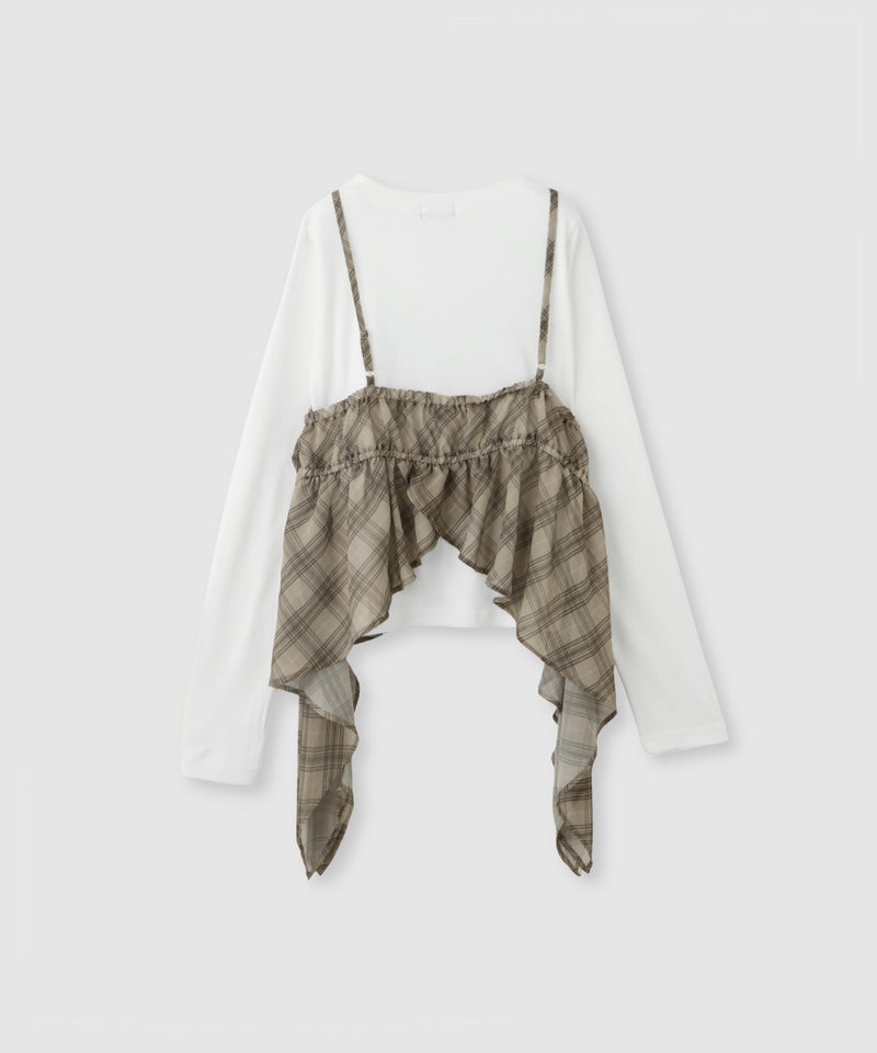 RICH MIX イヘレムキャミソール×ロングTシャツ アンサンブル キッズ メール便 対応商品商品画像-3