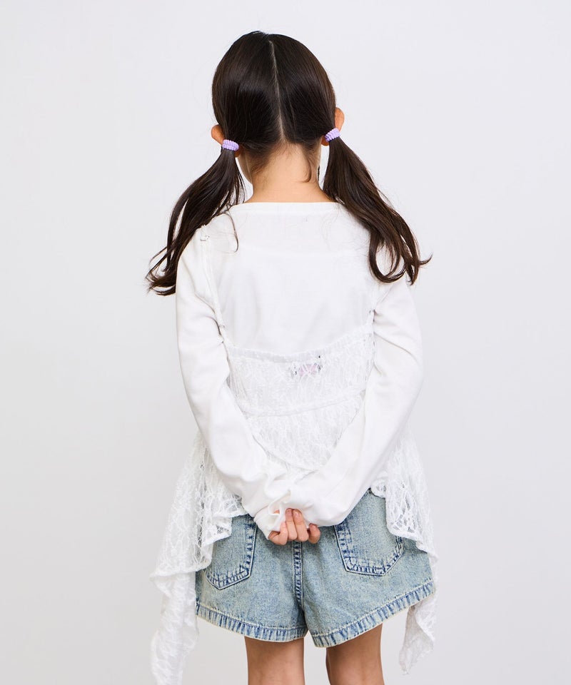 RICH MIX  イヘレムキャミソール×ロングTシャツ アンサンブル キッズ メール便 対応商品商品画像-4