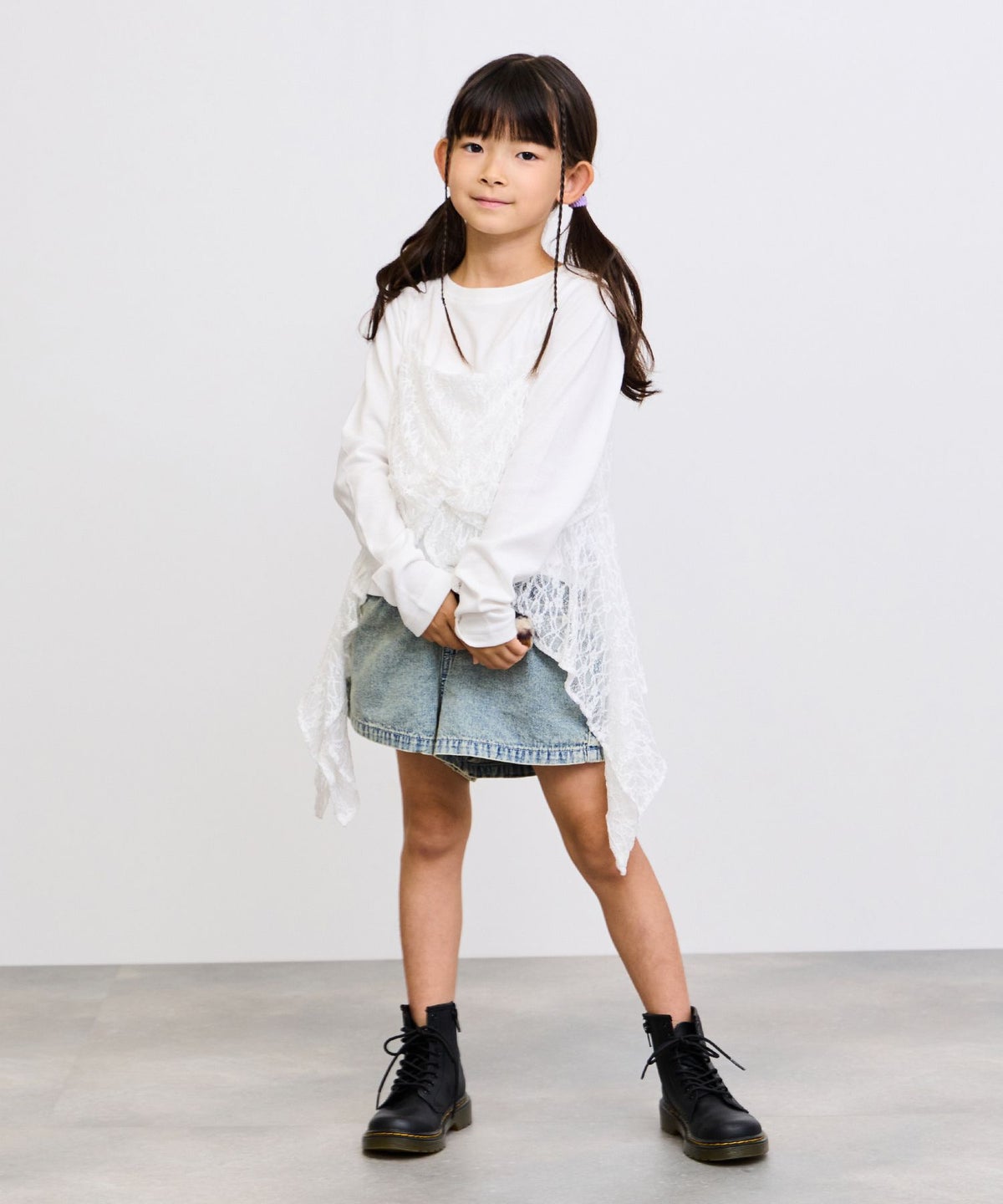 RICH MIX イヘレムキャミソール×ロングTシャツ アンサンブル キッズ メール便 対応商品