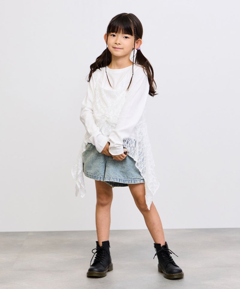 RICH MIX  イヘレムキャミソール×ロングTシャツ アンサンブル キッズ メール便 対応商品商品画像-6