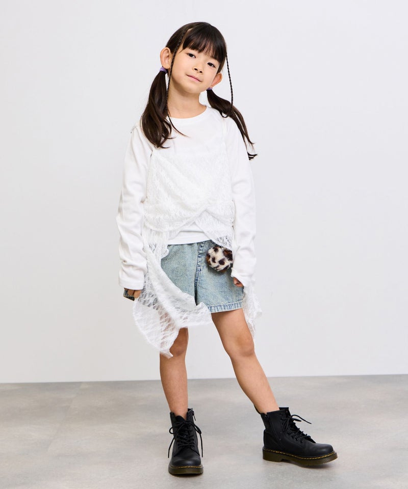 RICH MIX  イヘレムキャミソール×ロングTシャツ アンサンブル キッズ メール便 対応商品商品画像-7