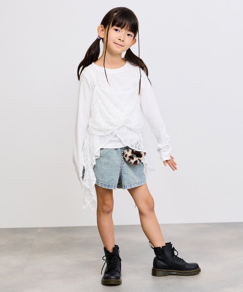 RICH MIX イヘレムキャミソール×ロングTシャツ アンサンブル キッズ メール便 対応商品商品画像-10