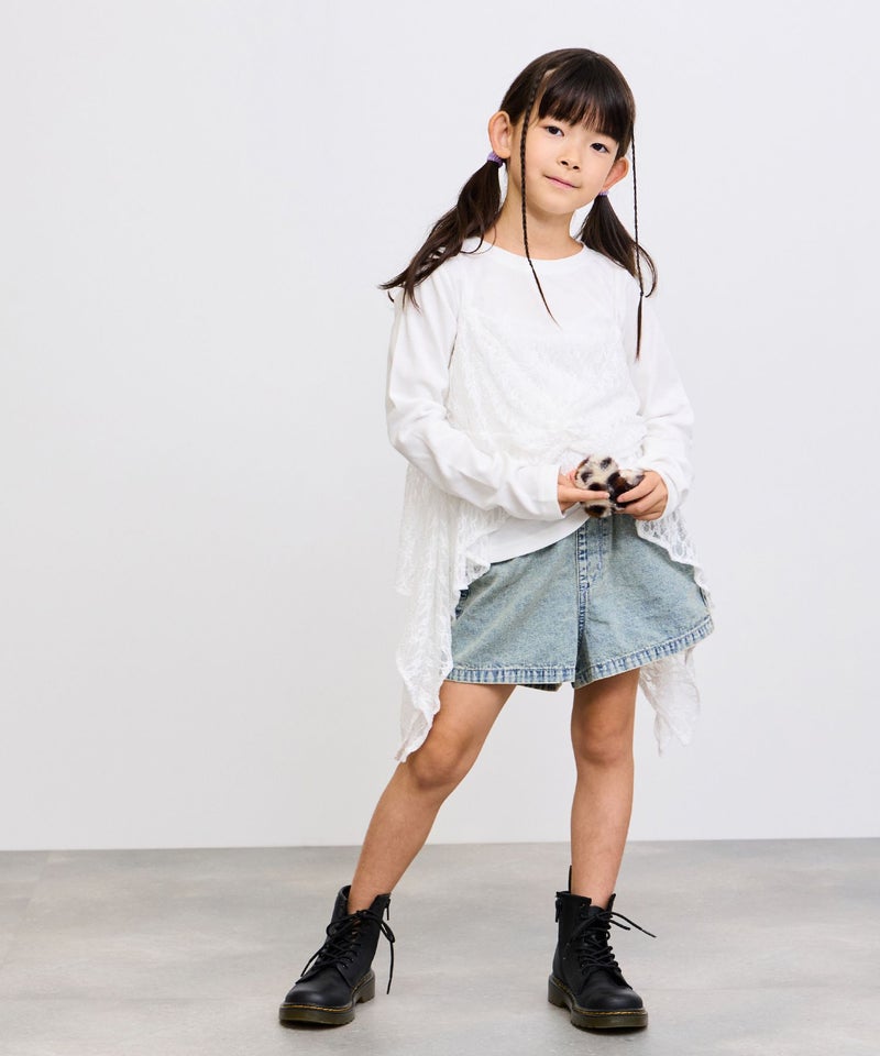 RICH MIX イヘレムキャミソール×ロングTシャツ アンサンブル キッズ メール便 対応商品商品画像-11