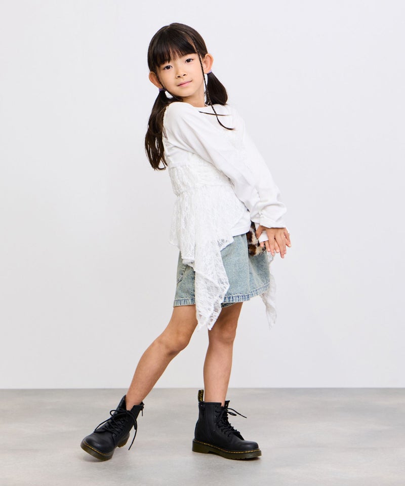 RICH MIX イヘレムキャミソール×ロングTシャツ アンサンブル キッズ メール便 対応商品商品画像-13