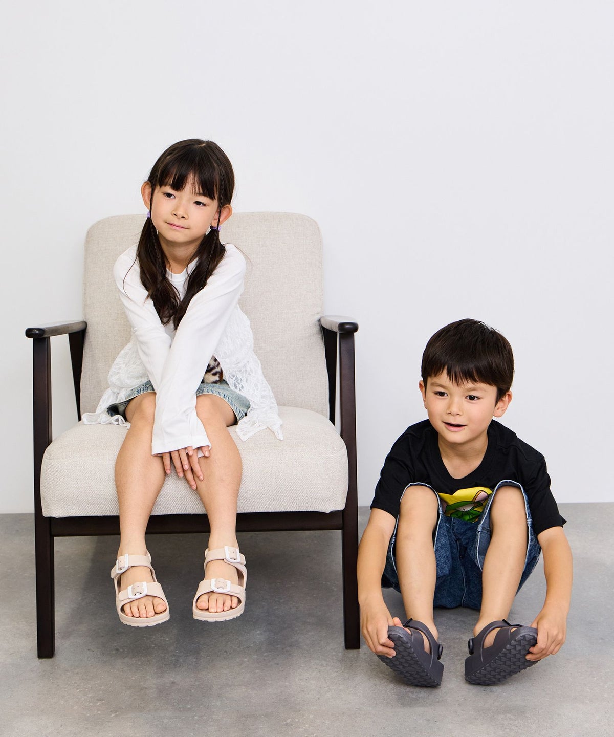 RICH MIX イヘレムキャミソール×ロングTシャツ アンサンブル キッズ メール便 対応商品