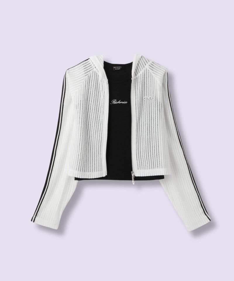 RICH MIX Wジップ メッシュパーカー&タンクトップ アンサンブル キッズ商品画像-2