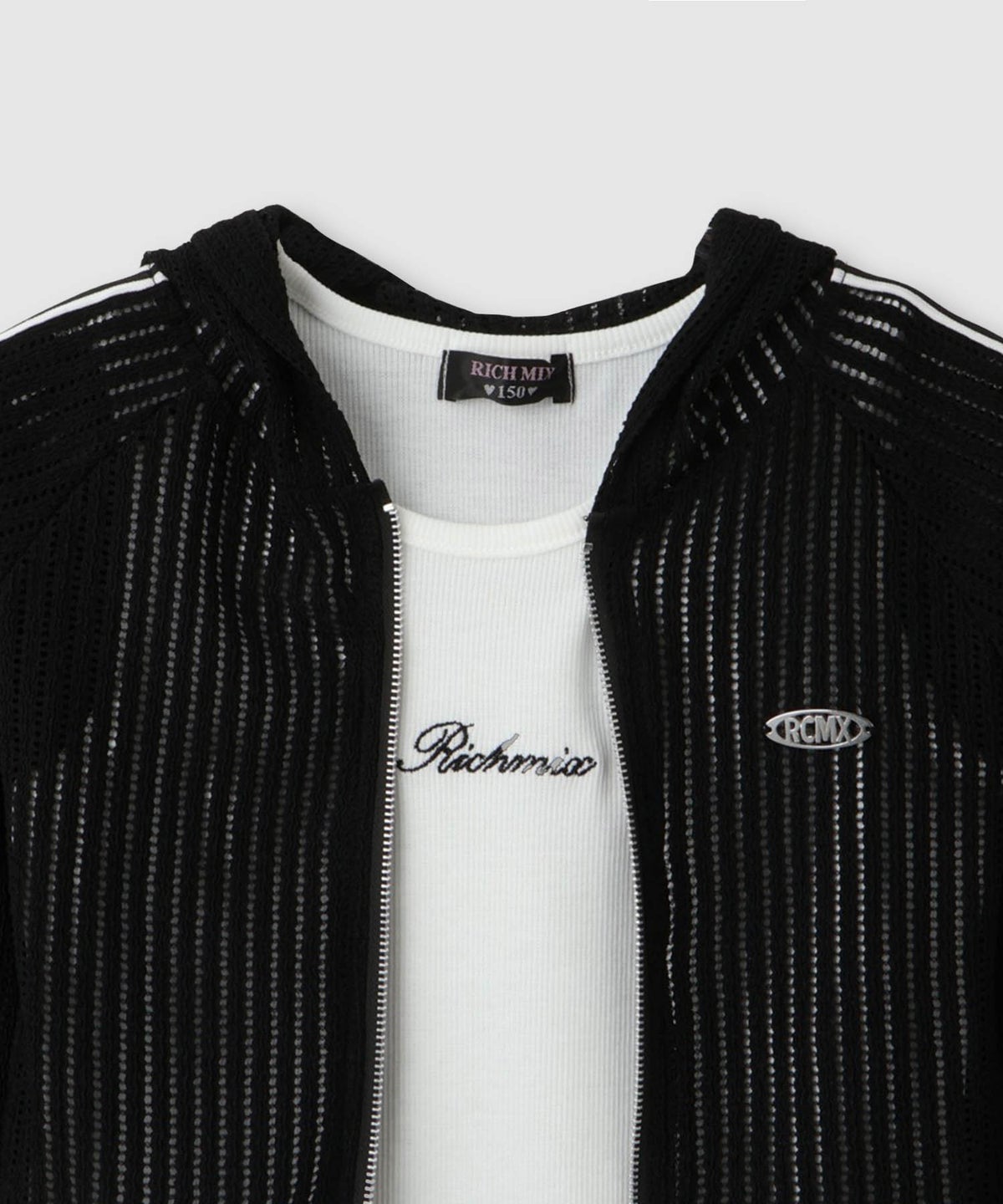 RICH MIX Wジップ メッシュパーカー＆タンクトップ アンサンブル キッズ