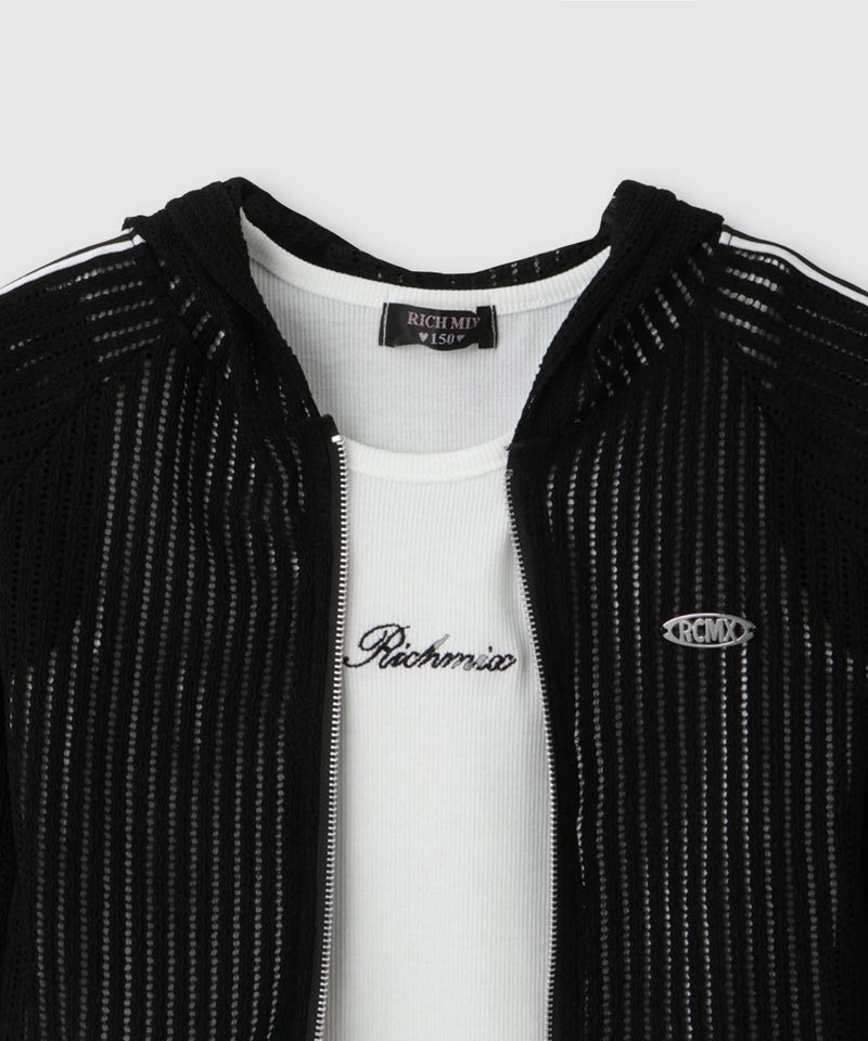 RICH MIX  Wジップ メッシュパーカー＆タンクトップ アンサンブル キッズ商品画像-4