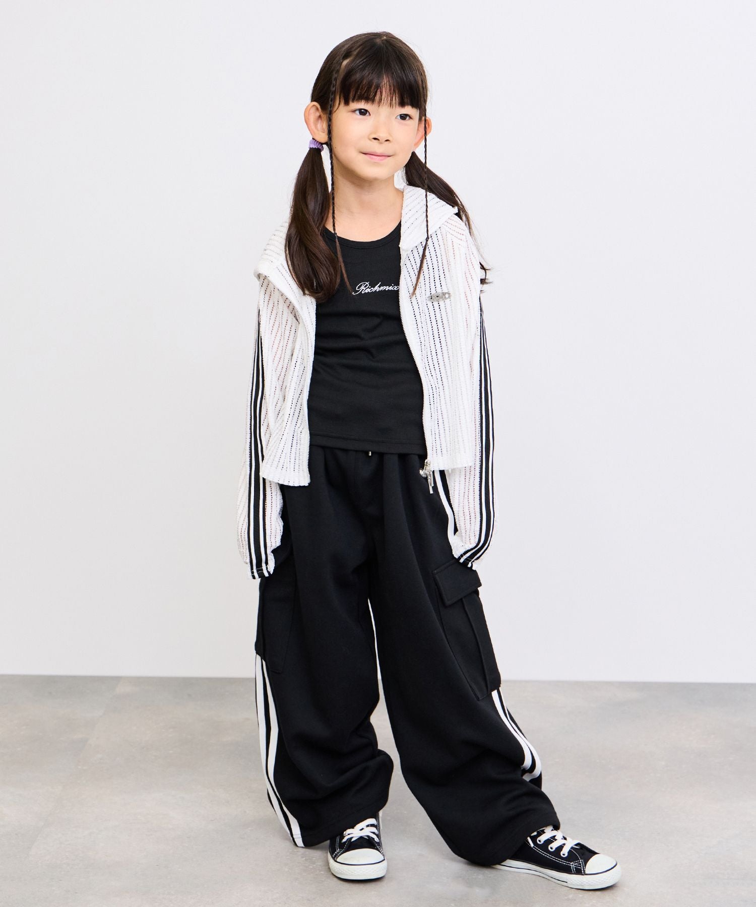 RICH MIX Wジップ メッシュパーカー＆タンクトップ アンサンブル キッズ