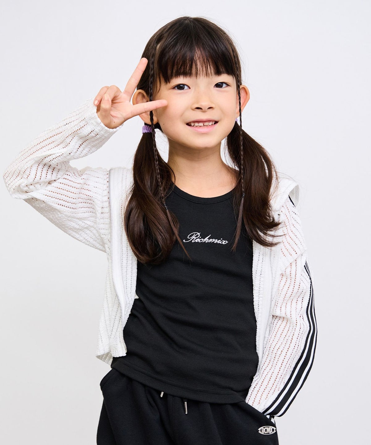 RICH MIX Wジップ メッシュパーカー＆タンクトップ アンサンブル キッズ