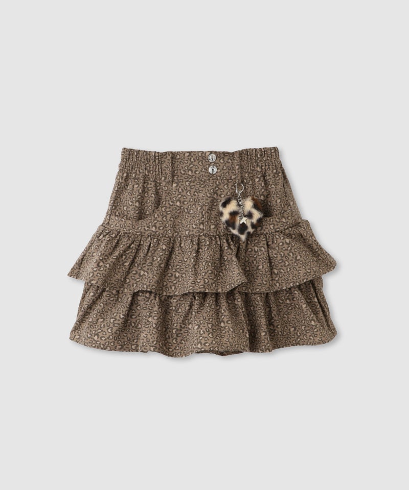 RICH MIX ティアードスカパン ふわふわハートチャーム付き キッズ商品画像-3