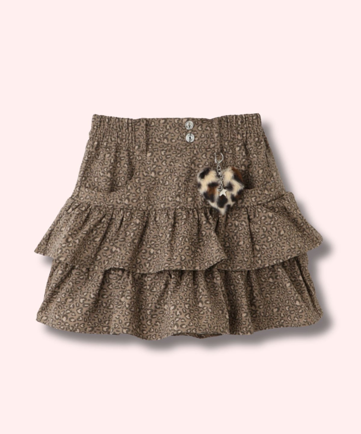 RICH MIX ティアードスカパン ふわふわハートチャーム付き キッズ