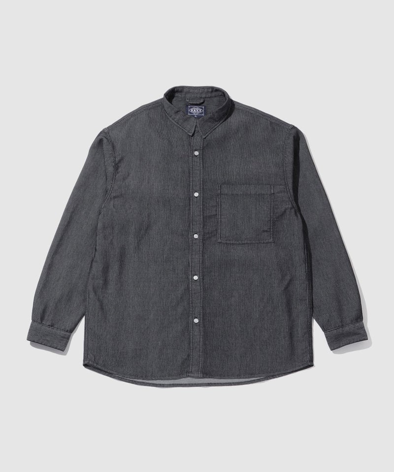 NAVY  ブリーズデニム 長袖レギュラーカラーシャツ メンズ商品画像-2