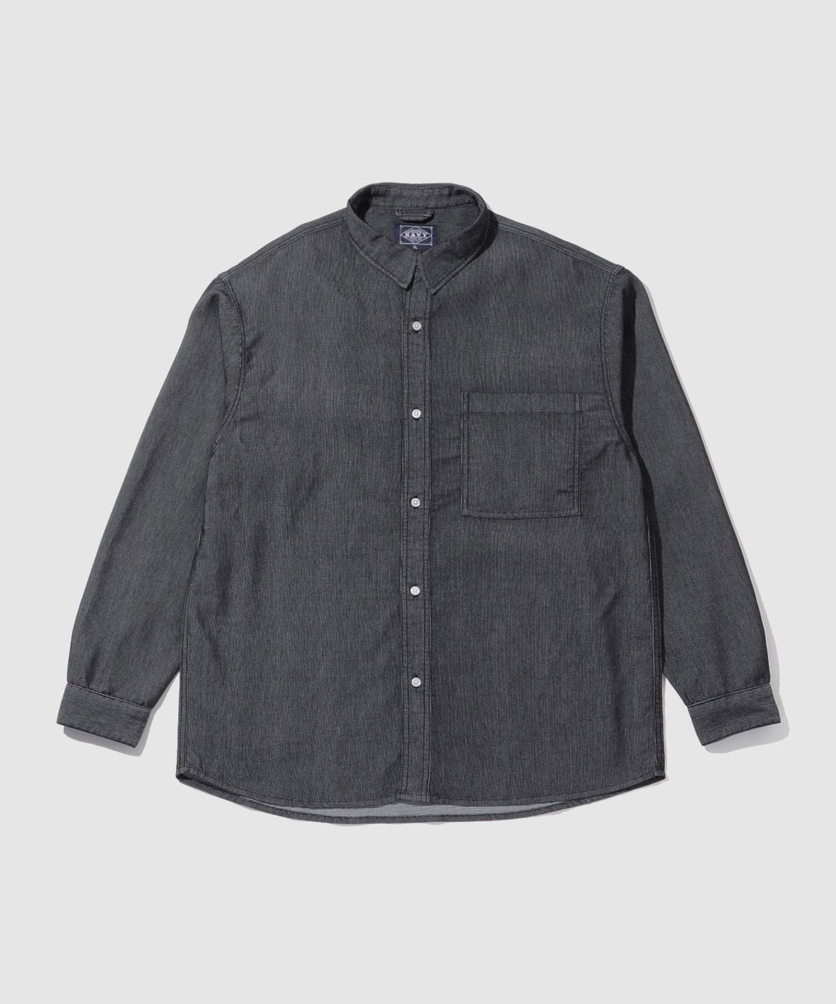 NAVY ブリーズデニム 長袖レギュラーカラーシャツ メンズ