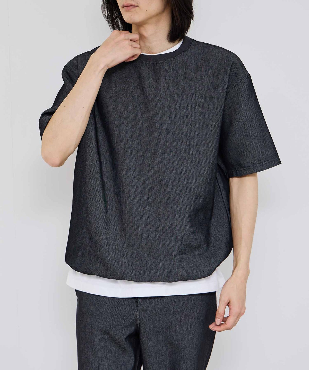 NAVY ブリーズデニム オーバーTシャツ メンズ メール便 対応商品