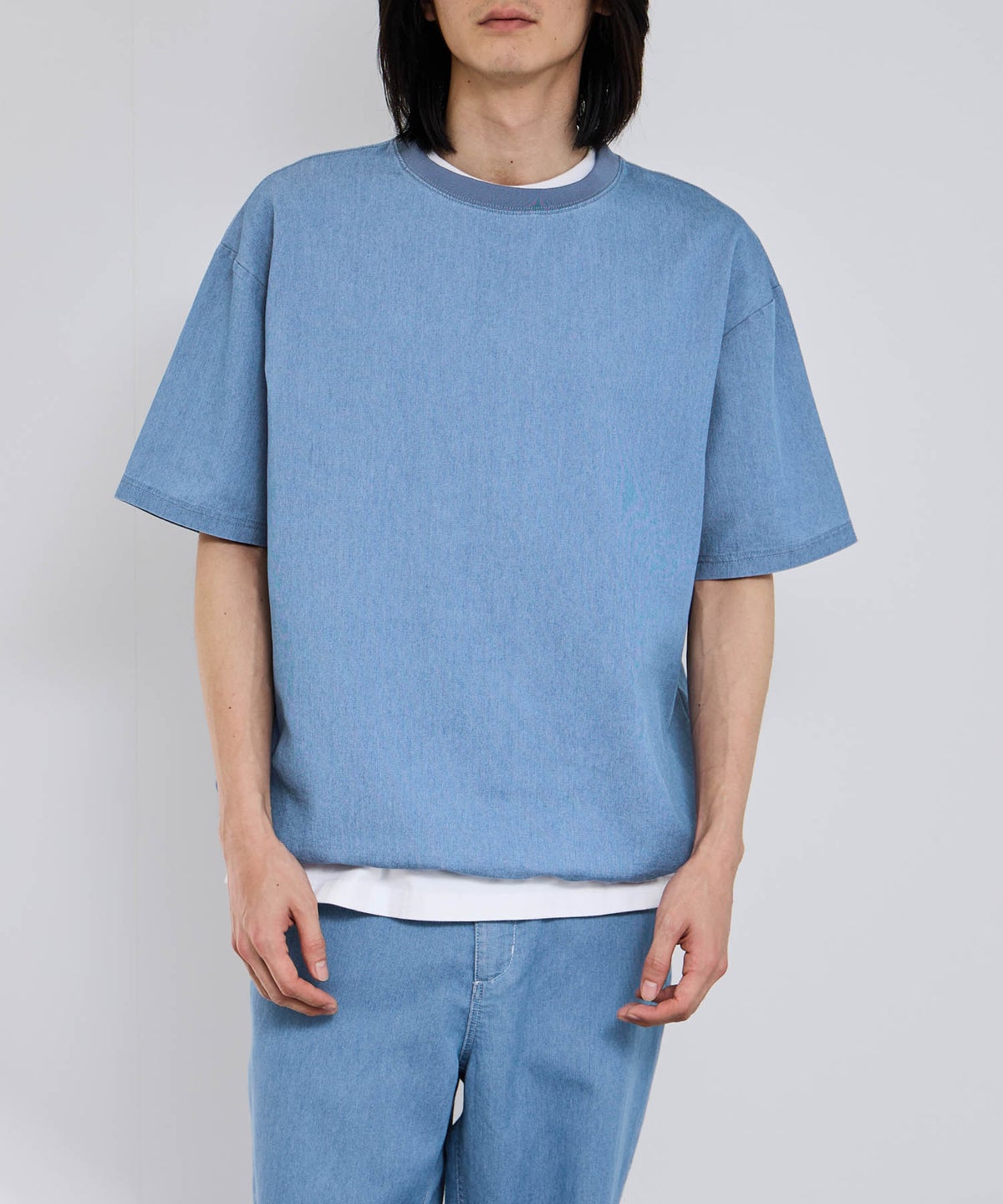 NAVY ブリーズデニム オーバーTシャツ メンズ メール便 対応商品