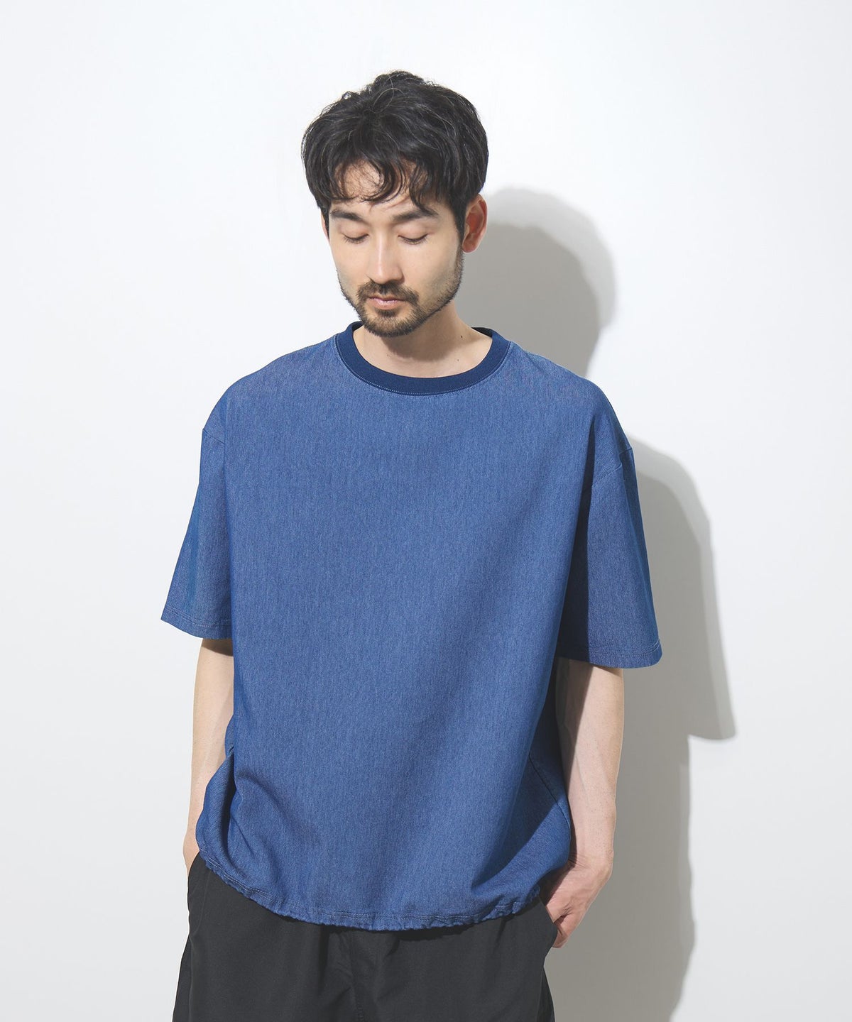 NAVY ブリーズデニム オーバーTシャツ メンズ メール便 対応商品