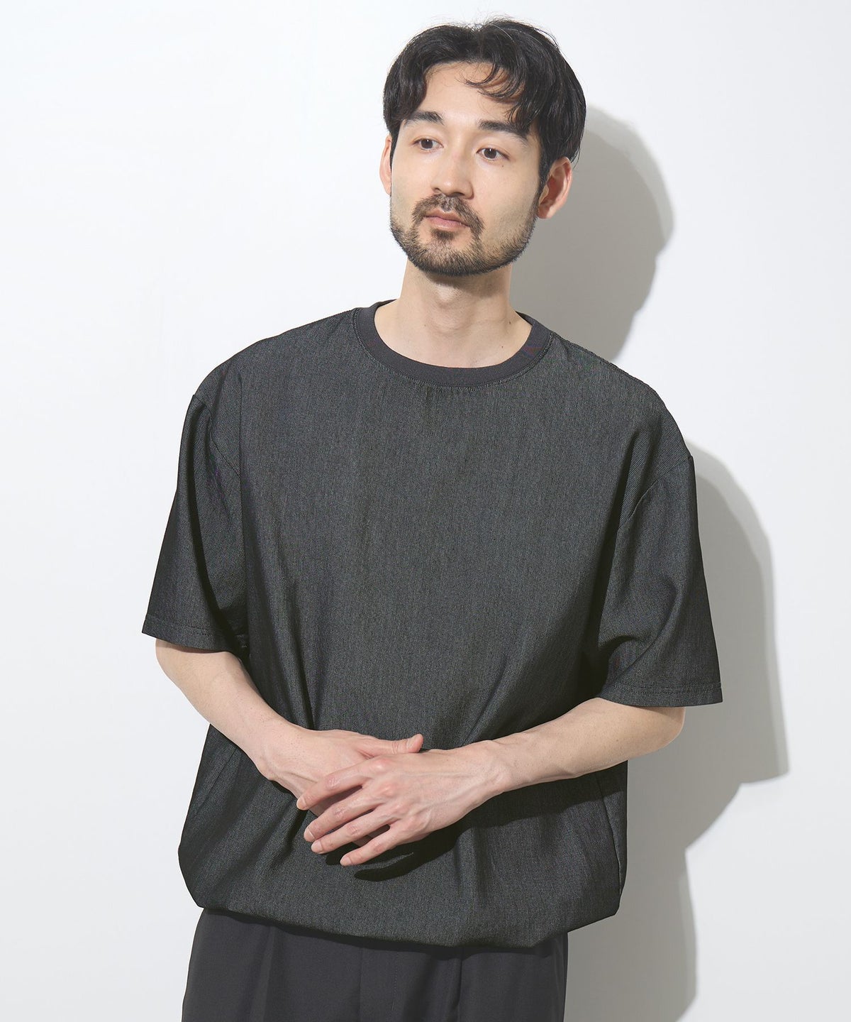 NAVY ブリーズデニム オーバーTシャツ メンズ メール便 対応商品