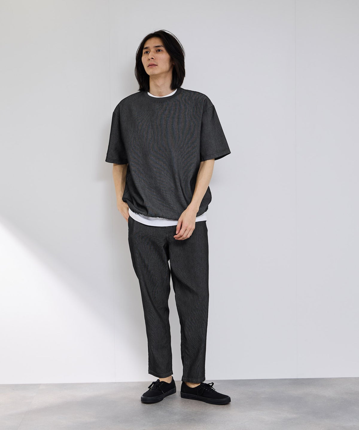 NAVY ブリーズデニム オーバーTシャツ メンズ メール便 対応商品