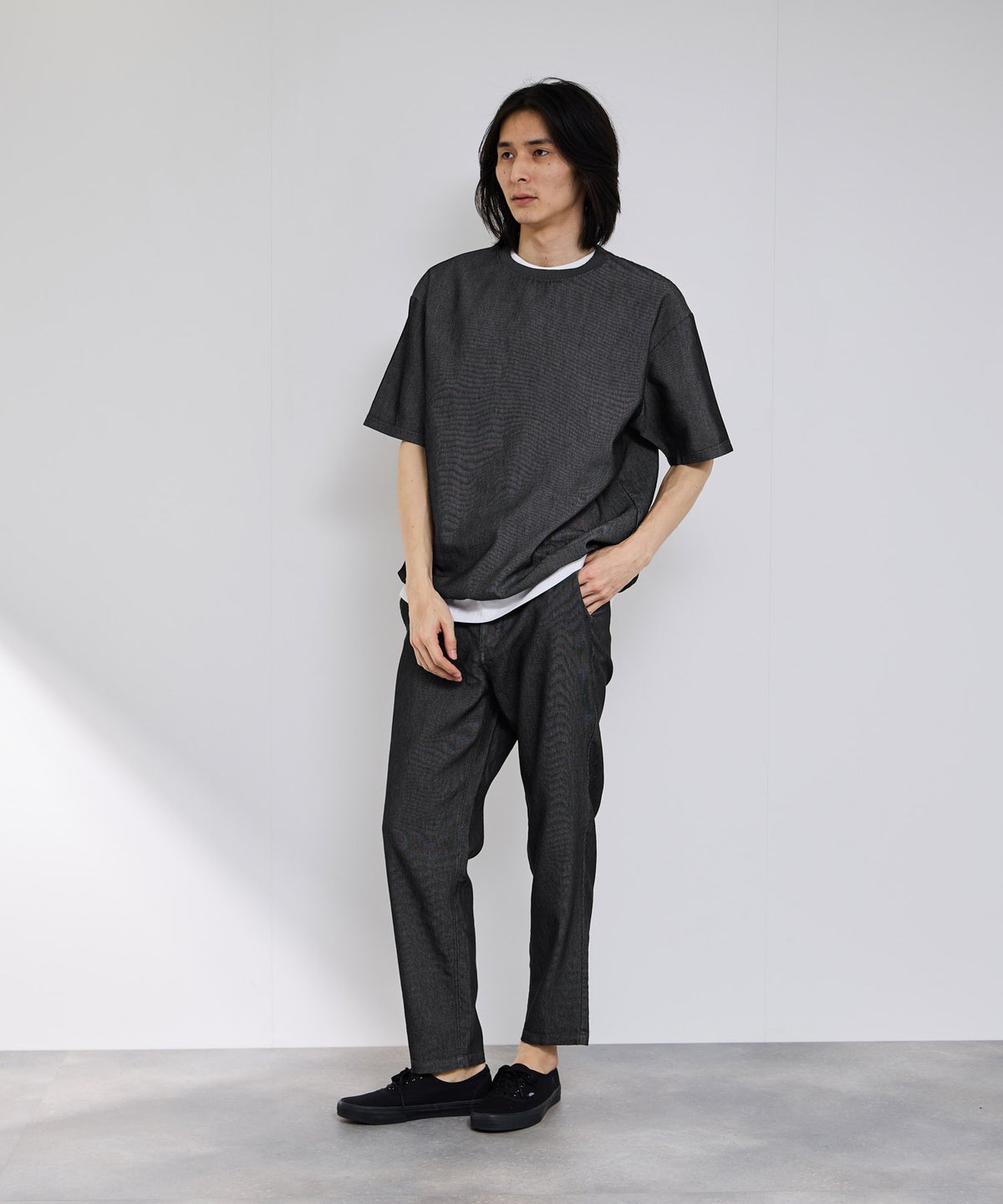 NAVY ブリーズデニム オーバーTシャツ メンズ メール便 対応商品