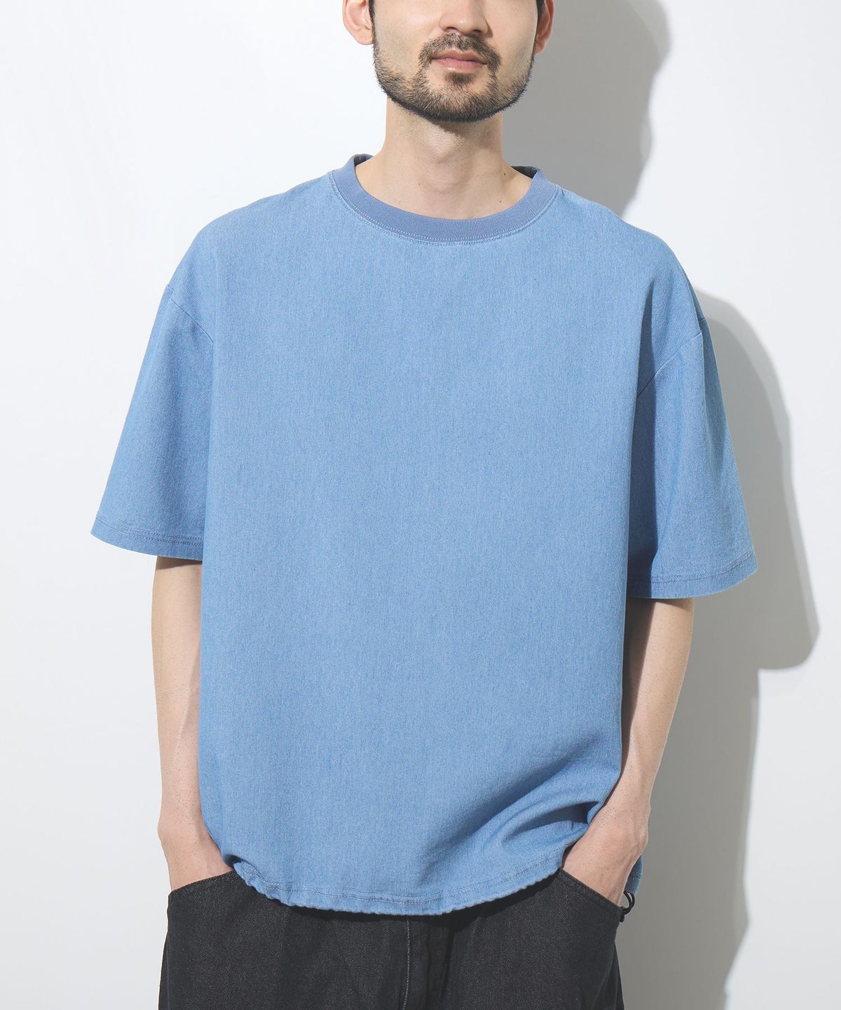 NAVY ブリーズデニム オーバーTシャツ メンズ メール便 対応商品