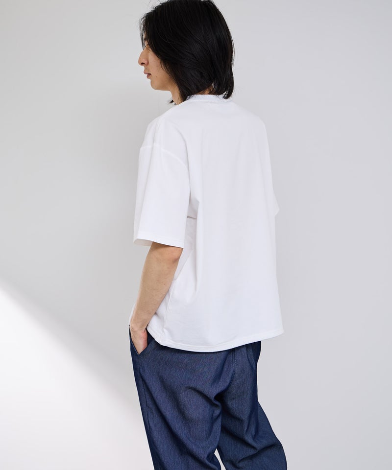 NAVY  ブリーズデニム オーバーTシャツ メンズ メール便 対応商品商品画像-9