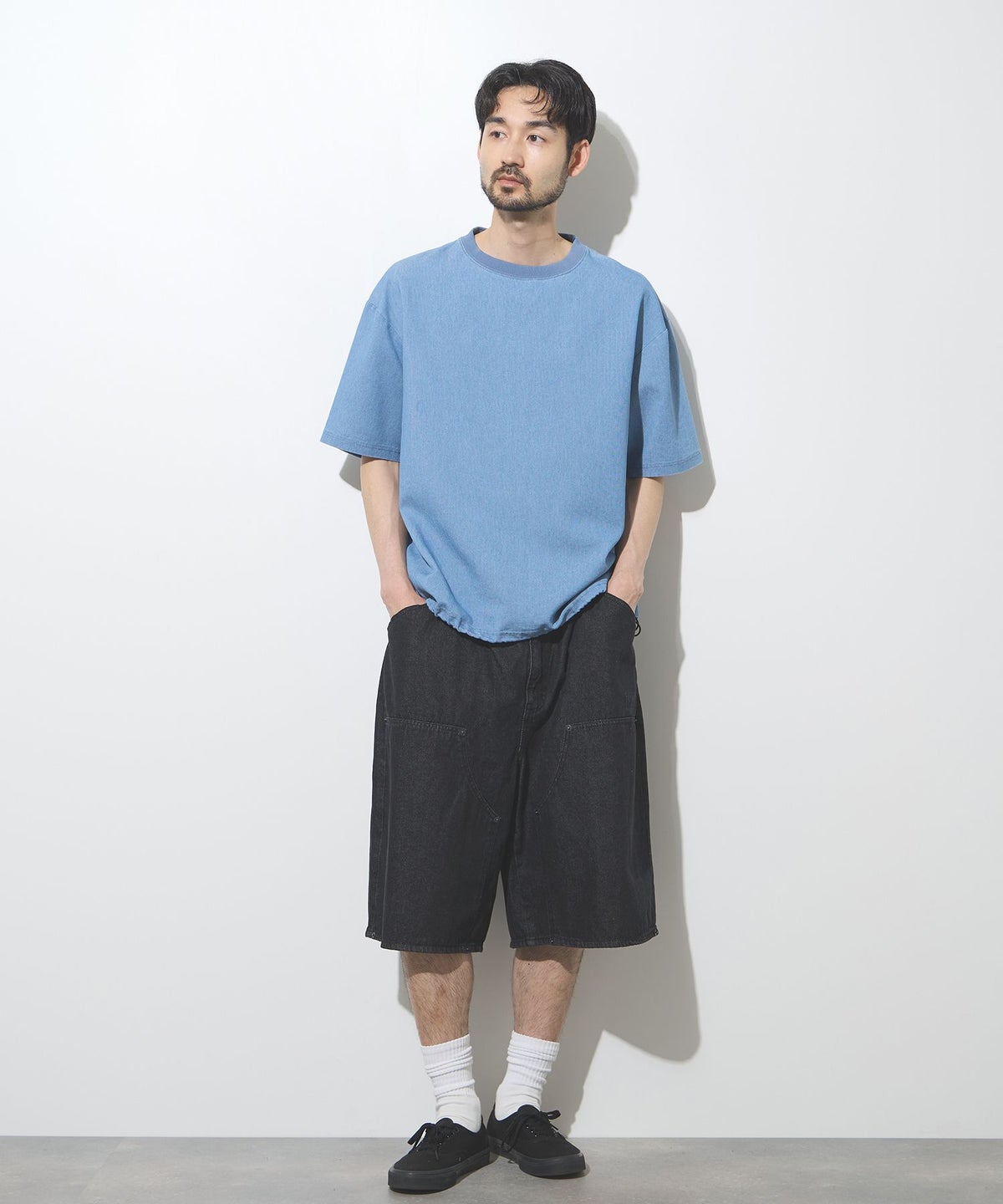 NAVY ブリーズデニム オーバーTシャツ メンズ メール便 対応商品