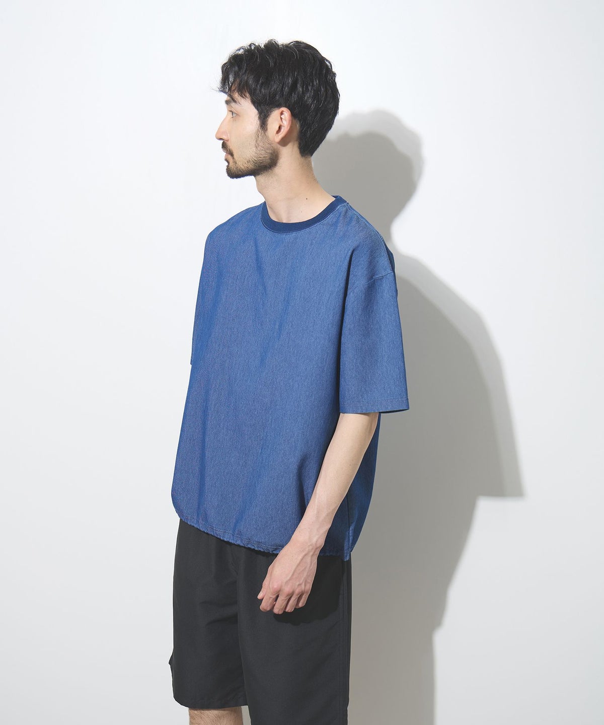 NAVY ブリーズデニム オーバーTシャツ メンズ メール便 対応商品