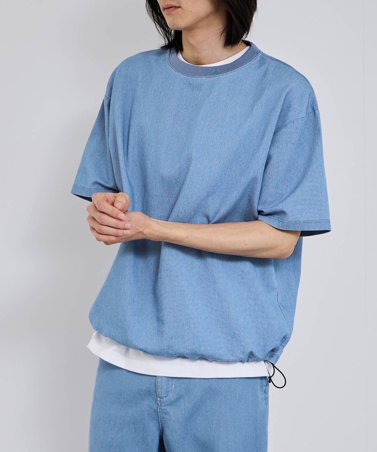 NAVY ブリーズデニム オーバーTシャツ メンズ メール便 対応商品