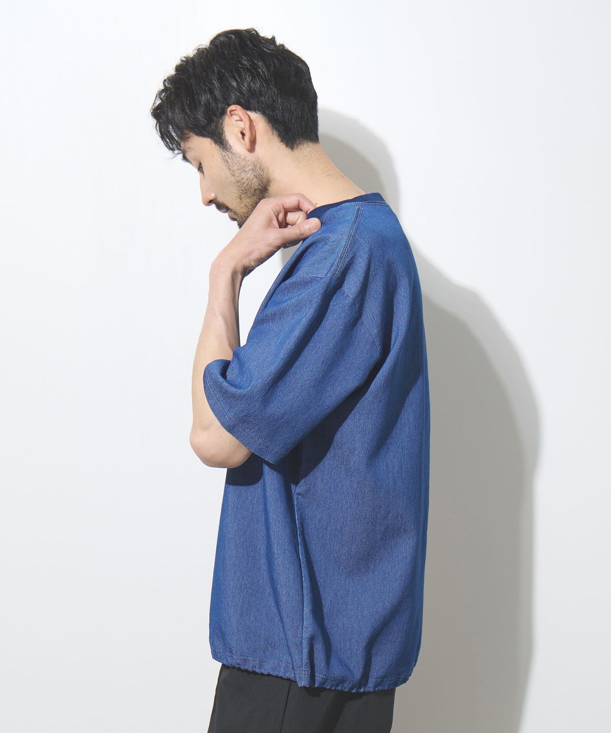 NAVY ブリーズデニム オーバーTシャツ メンズ メール便 対応商品