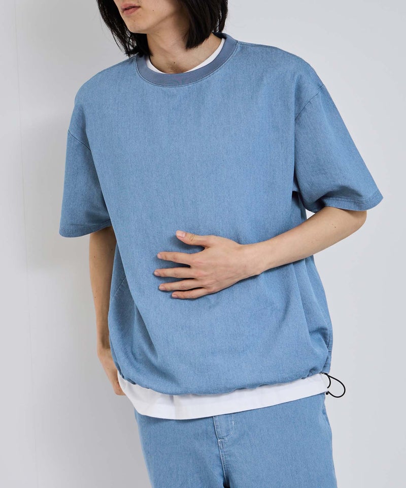 NAVY  ブリーズデニム オーバーTシャツ メンズ メール便 対応商品商品画像-13