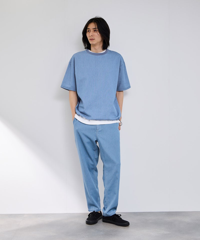 NAVY ブリーズデニム オーバーTシャツ メンズ メール便 対応商品商品画像-14