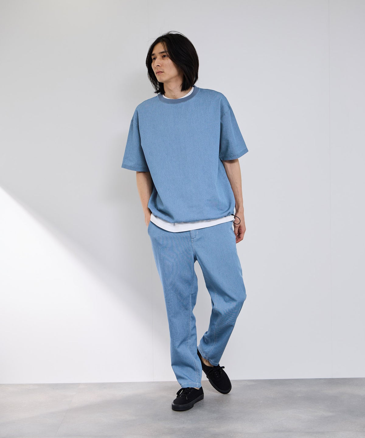 NAVY ブリーズデニム オーバーTシャツ メンズ メール便 対応商品