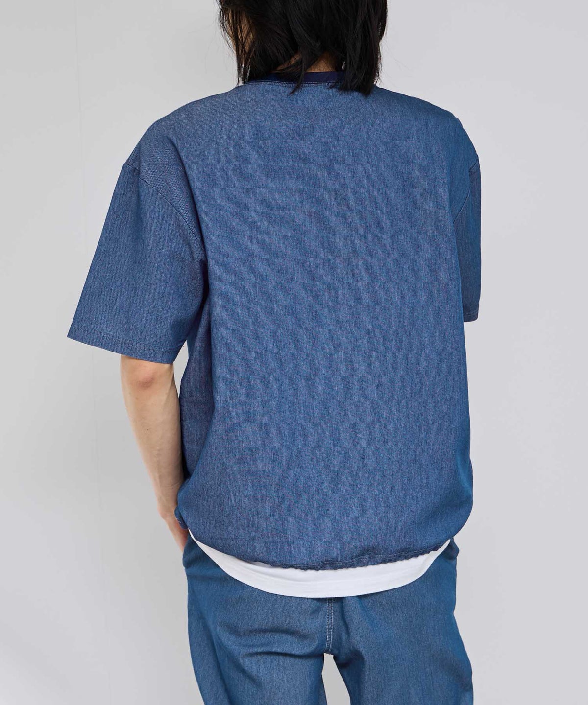 NAVY ブリーズデニム オーバーTシャツ メンズ メール便 対応商品