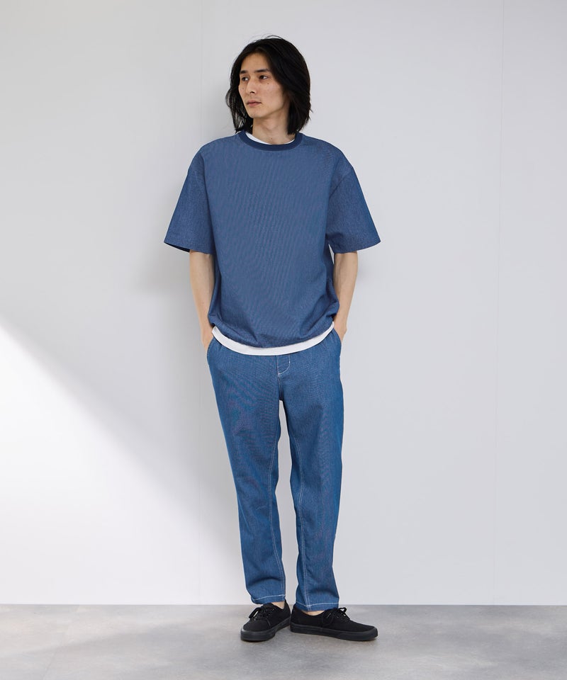 NAVY  ブリーズデニム オーバーTシャツ メンズ メール便 対応商品商品画像-18