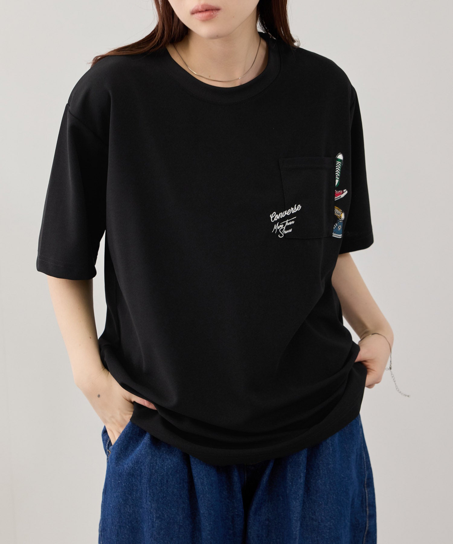 CONVERSE ポケット刺繍Tシャツ メンズ